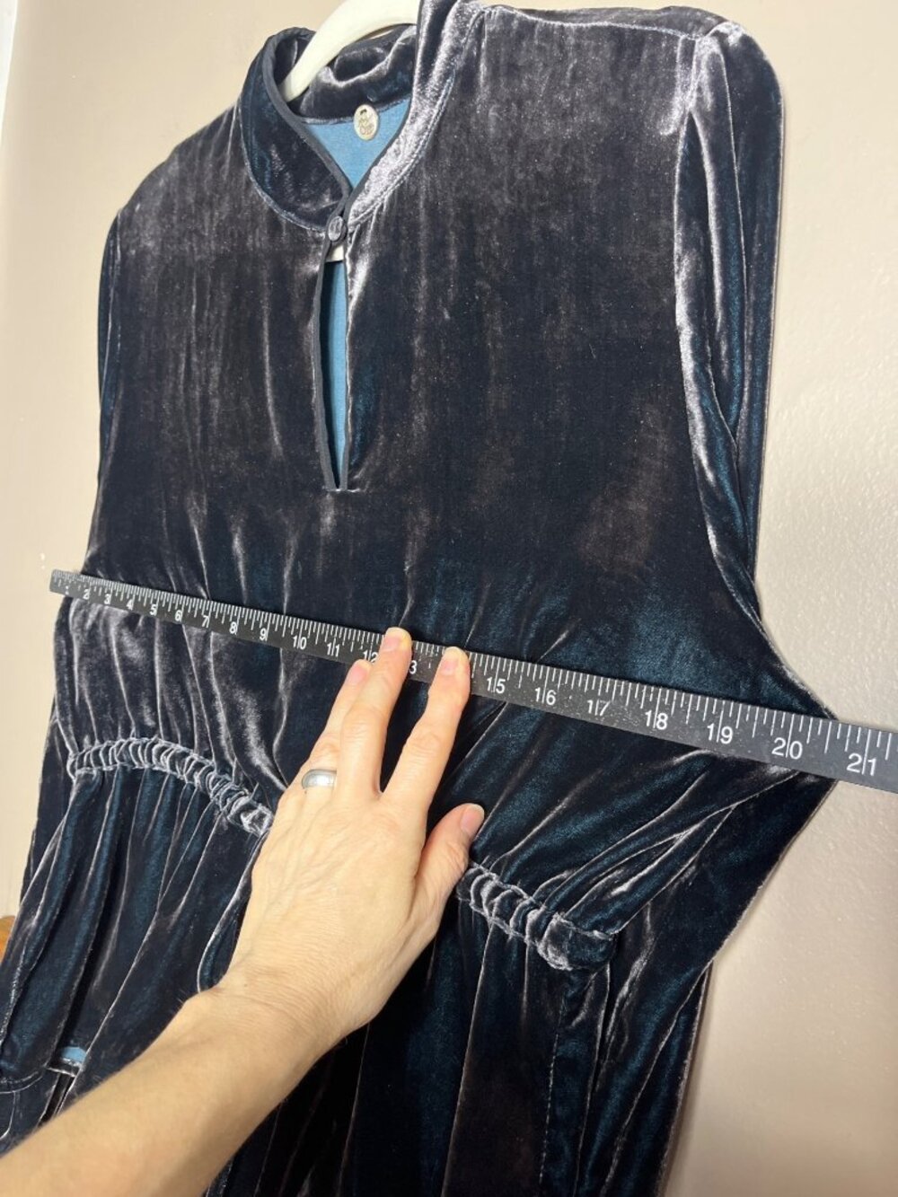 Whimsigoth Dark Feminine Top Witchy Silk Velvet Margret Oleary Luxury Layer Wm M - Picture 7 of 11
